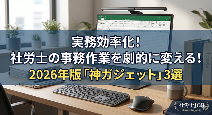【実務効率化】社労士の事務作業を劇的に変える！2026年版「神ガジェット」3選