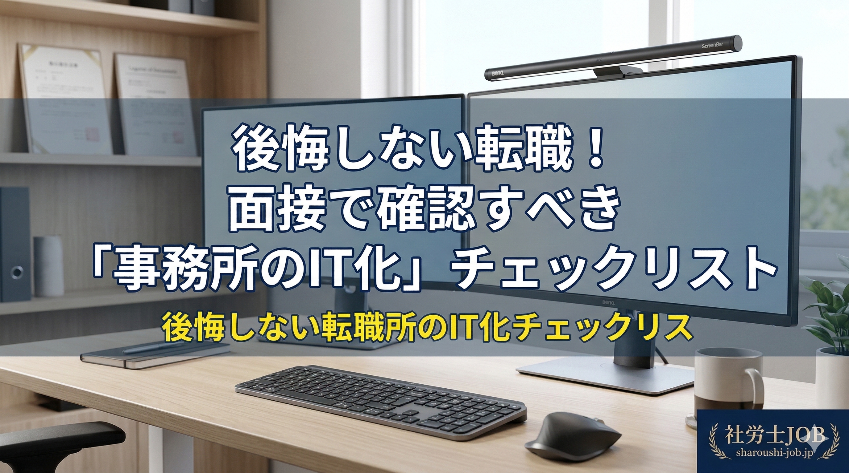 【後悔しない転職】社労士・補助者が面接で確認すべき「事務所のIT化」チェックリスト