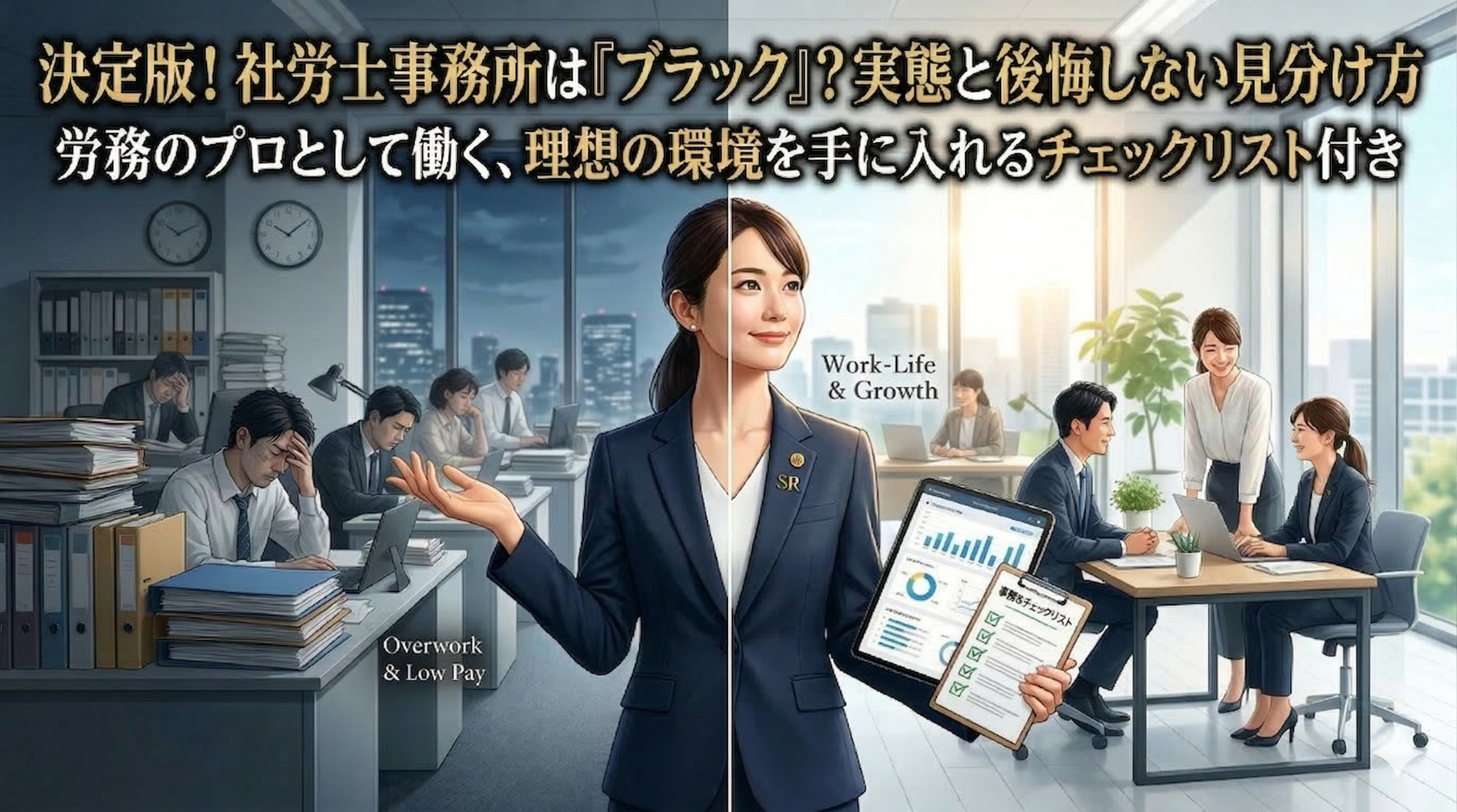【解説】社労士事務所はブラック？実態と後悔しない事務所の見分け方