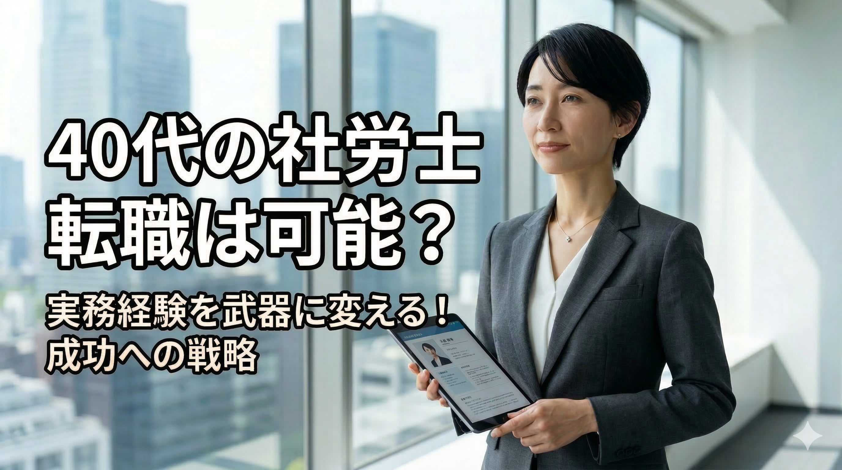【キャリア】実務経験を武器に変える！40代からの社労士転職・成功への戦略