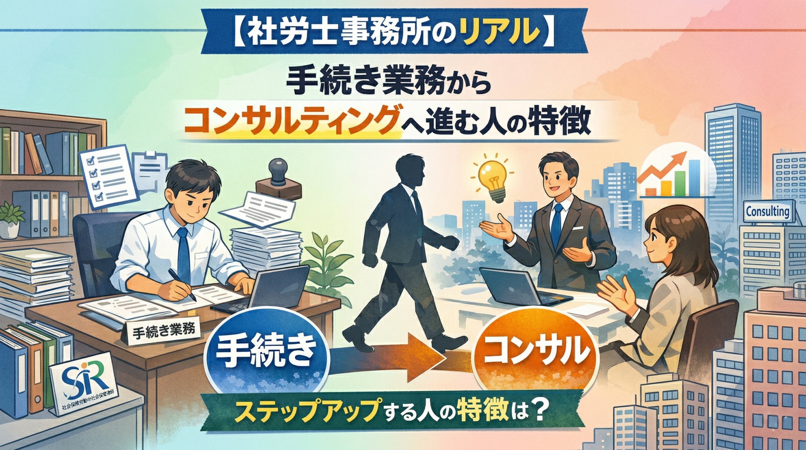 【社労士事務所のリアル】手続き業務からコンサルティングへ進む人の特徴は？？