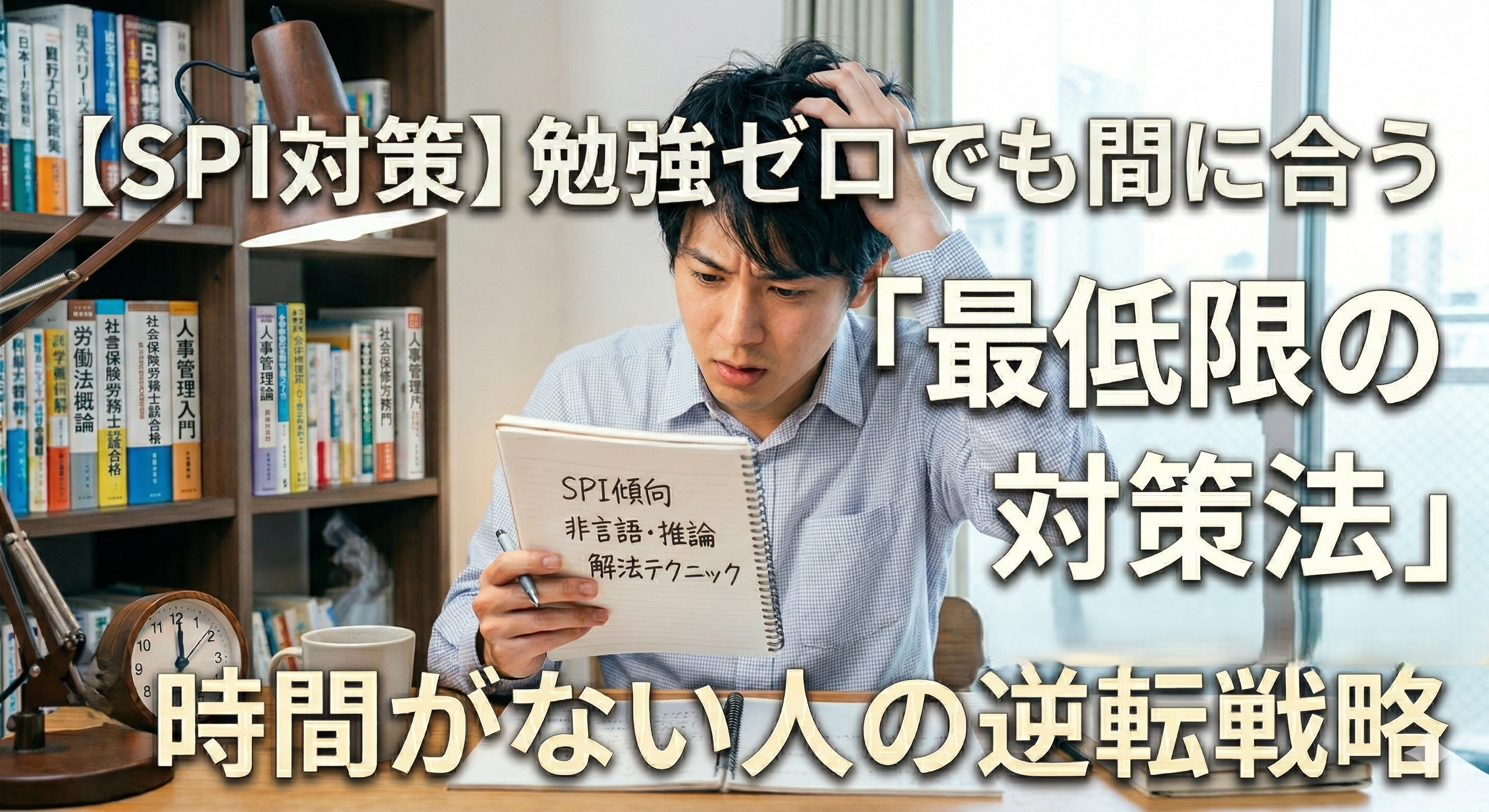 【SPI対策】勉強ゼロでも間に合う！「最低限の対策法」｜時間がない人の逆転戦略！