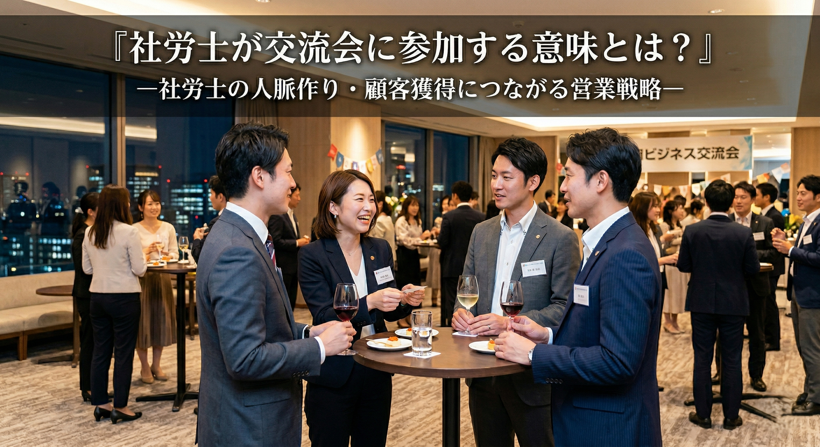 社労士が交流会に参加する意味とは？メリットと成果を出すコツを解説　　―社労士の人脈作り・顧客獲得につながる営業戦略―