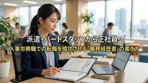 派遣・パートスタッフから正社員へ 人事労務職での転職を成功させる「職務経歴書」の書き方