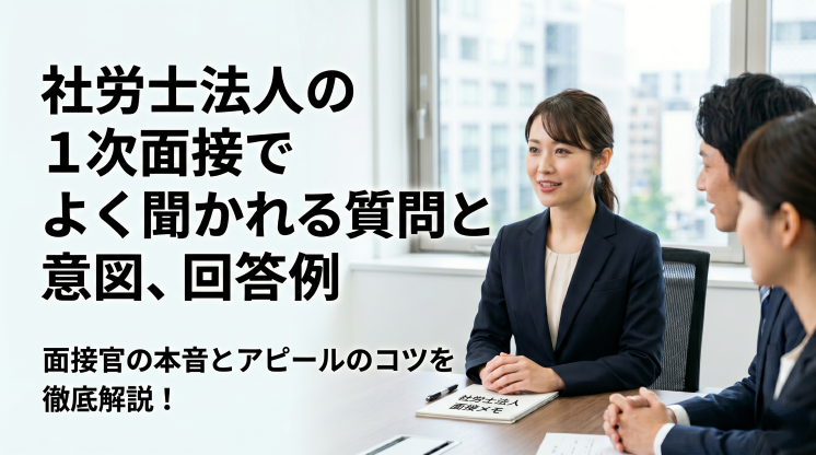 社労士法人の1次面接でよく聞かれる質問と意図、回答例